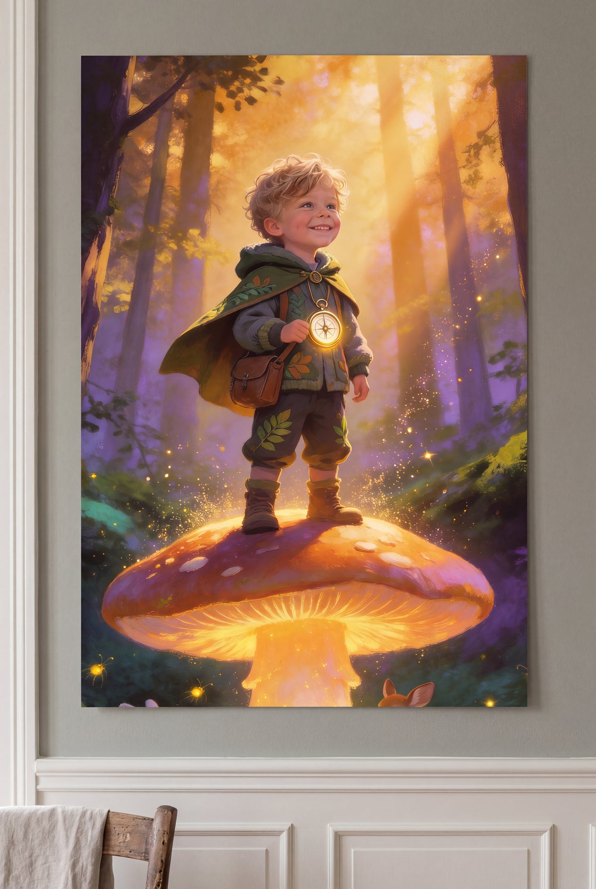 Forest Explorer Portrait unframed fine-art paper print on the wall