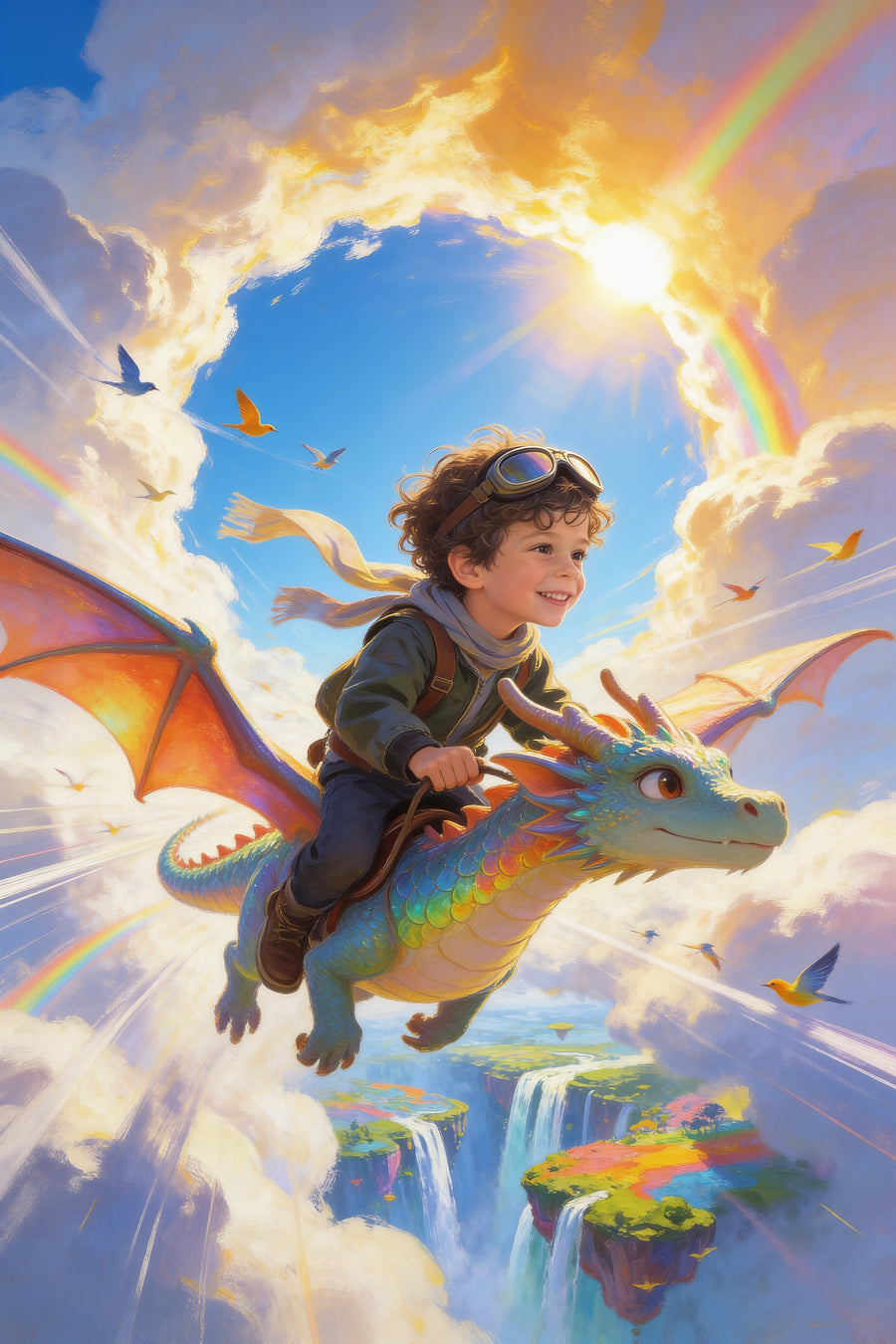 Dragon Rider Portrait flat artwork made from an example photo