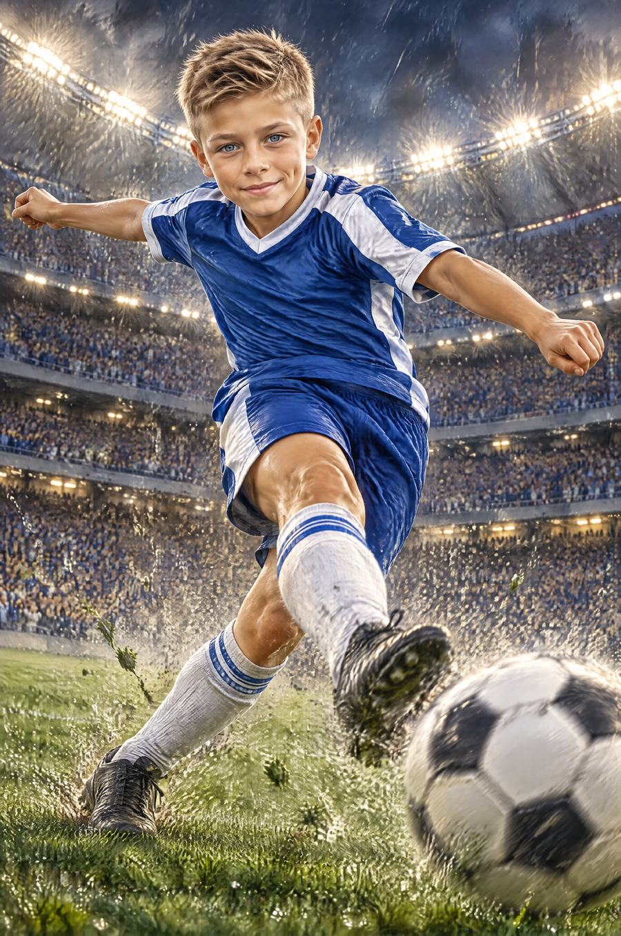Soccer Legend Portrait flat artwork made from an example photo