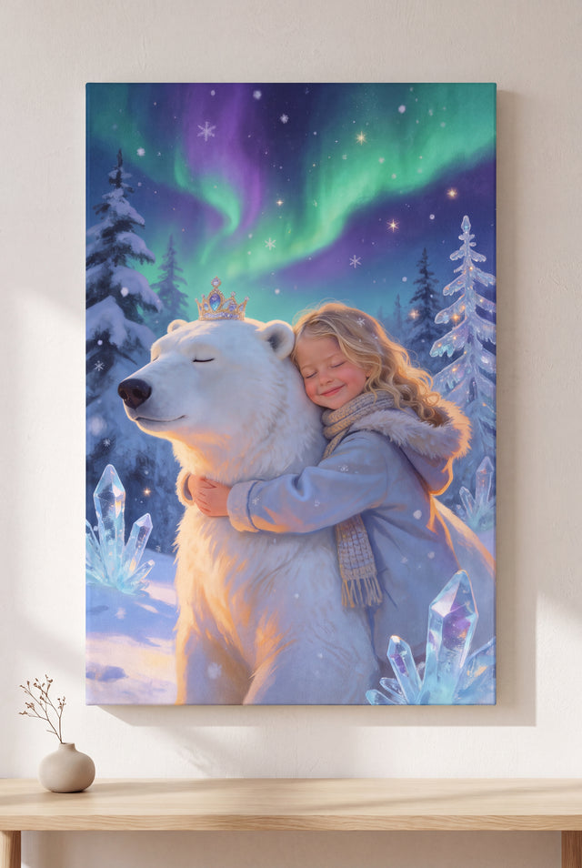 Winter Magic Portrait stretched gallery-wrap canvas on the wall