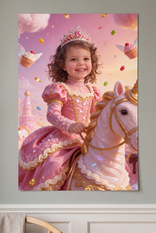 Candy Queen Portrait unframed fine-art paper print on the wall