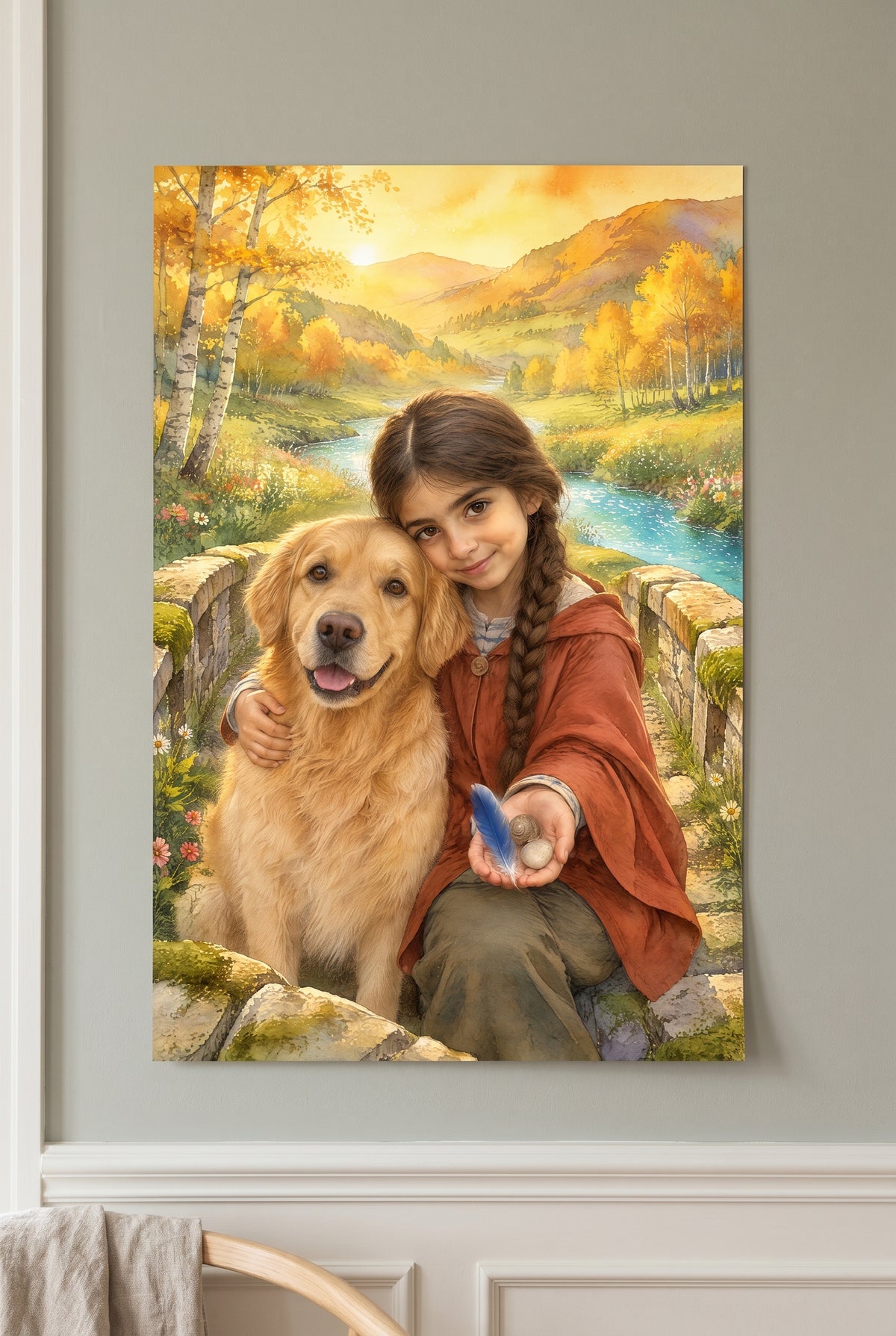 The Loyal Companion Bridge Portrait - archival matte paper print on the wall