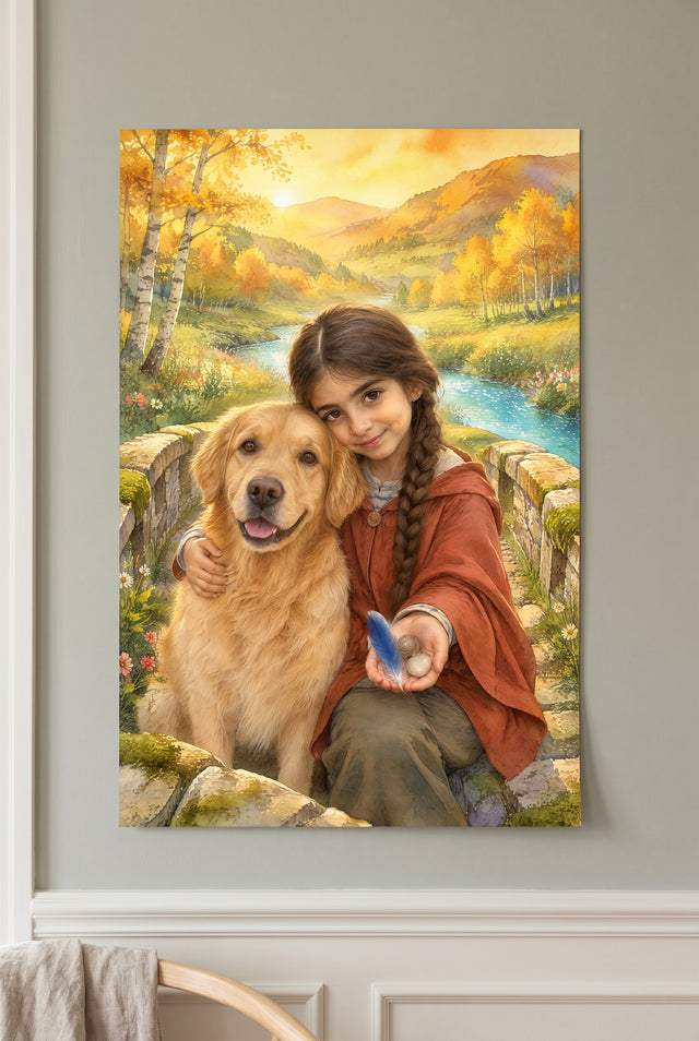 The Loyal Companion Bridge Portrait - archival matte paper print on the wall