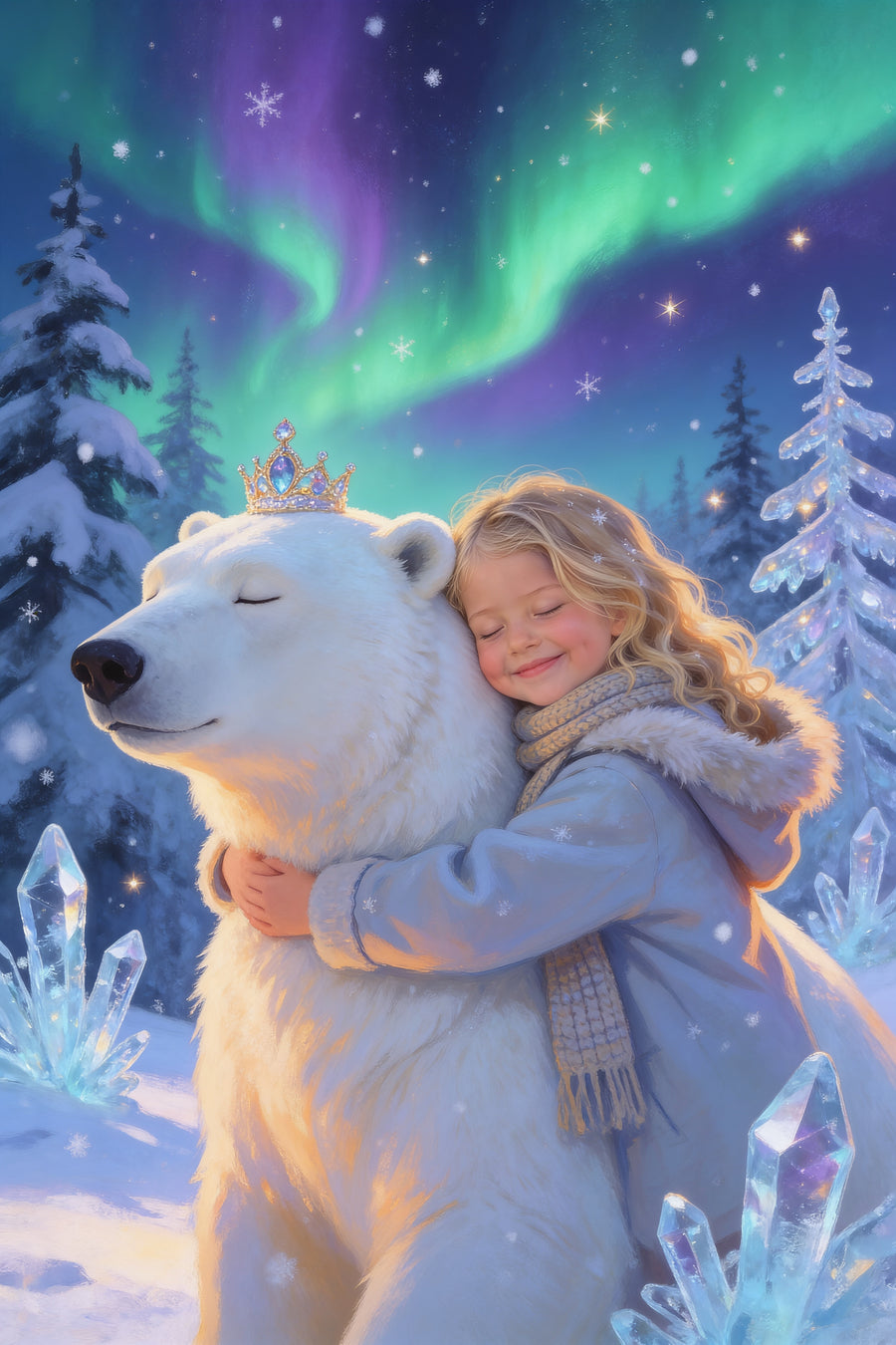 Winter Magic Portrait flat artwork made from an example photo