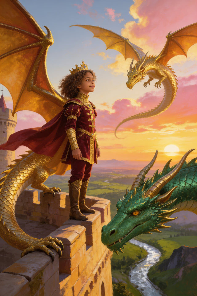 Dragon Queen Portrait flat artwork made from an example photo