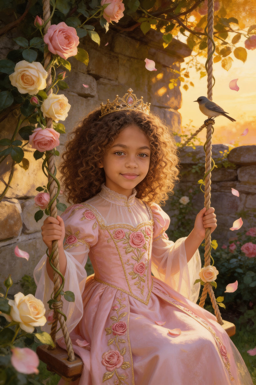 Rose Garden Portrait flat artwork made from an example photo
