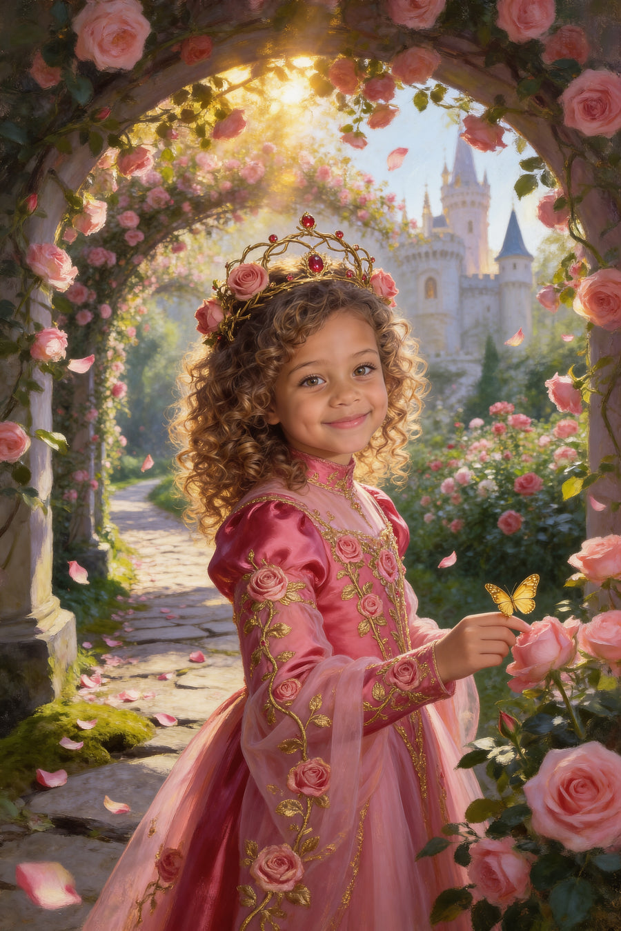 Enchanted Roses Portrait flat artwork made from an example photo