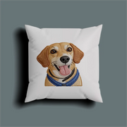 Custom Embroidered-Style Pillow With your Own Image