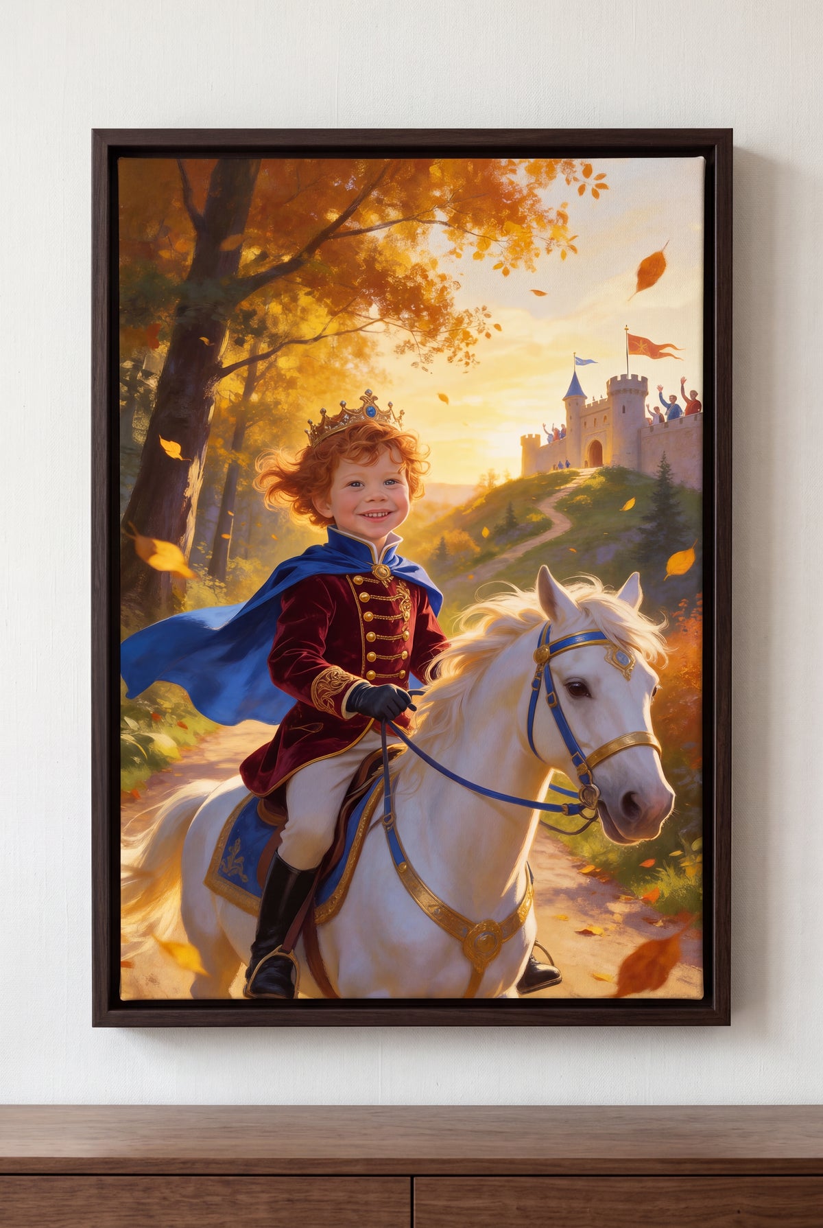 Royal Ride Portrait floater-framed canvas on the wall