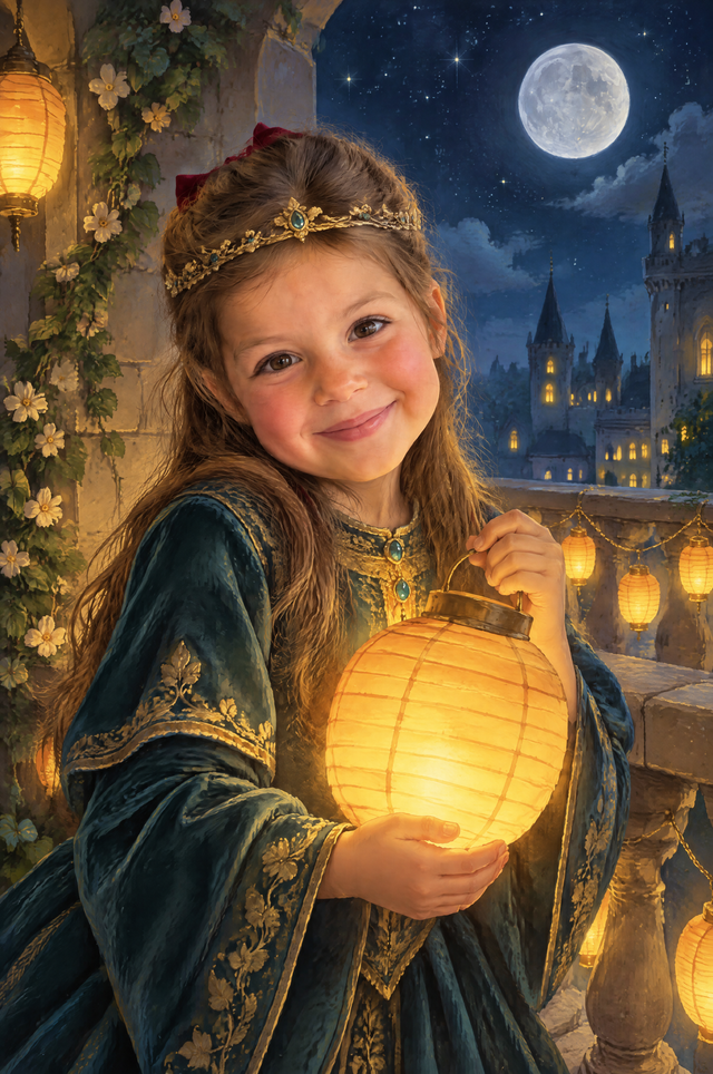Lantern Tower Portrait flat artwork made from an example photo
