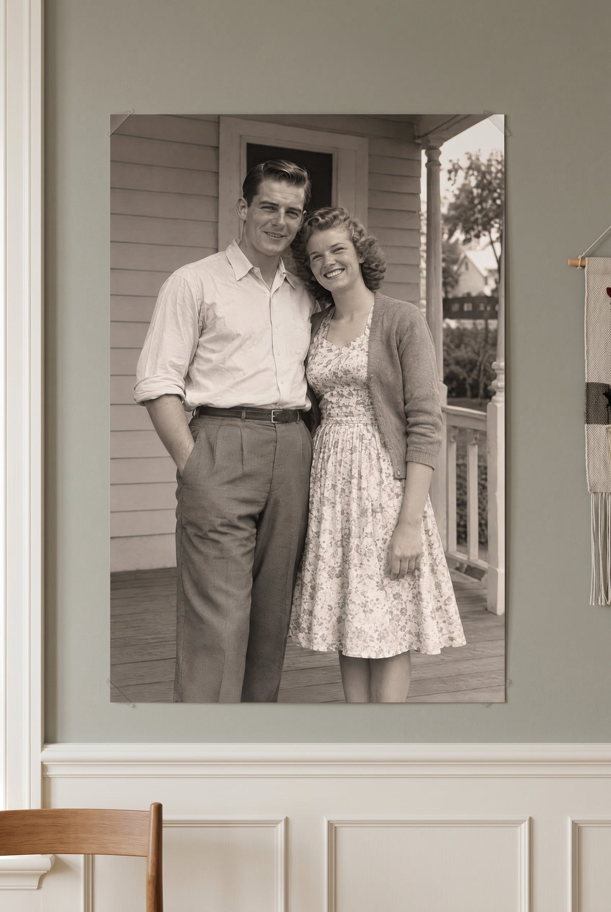 True Archival Photo Restoration unframed fine-art paper print on the wall