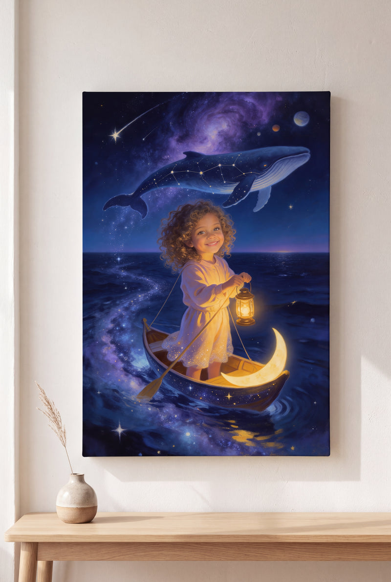 Star Voyager Portrait stretched gallery-wrap canvas on the wall