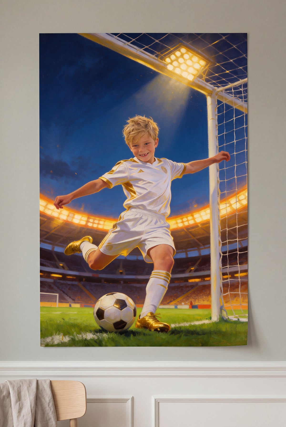 Soccer Legend Portrait unframed fine-art paper print on the wall