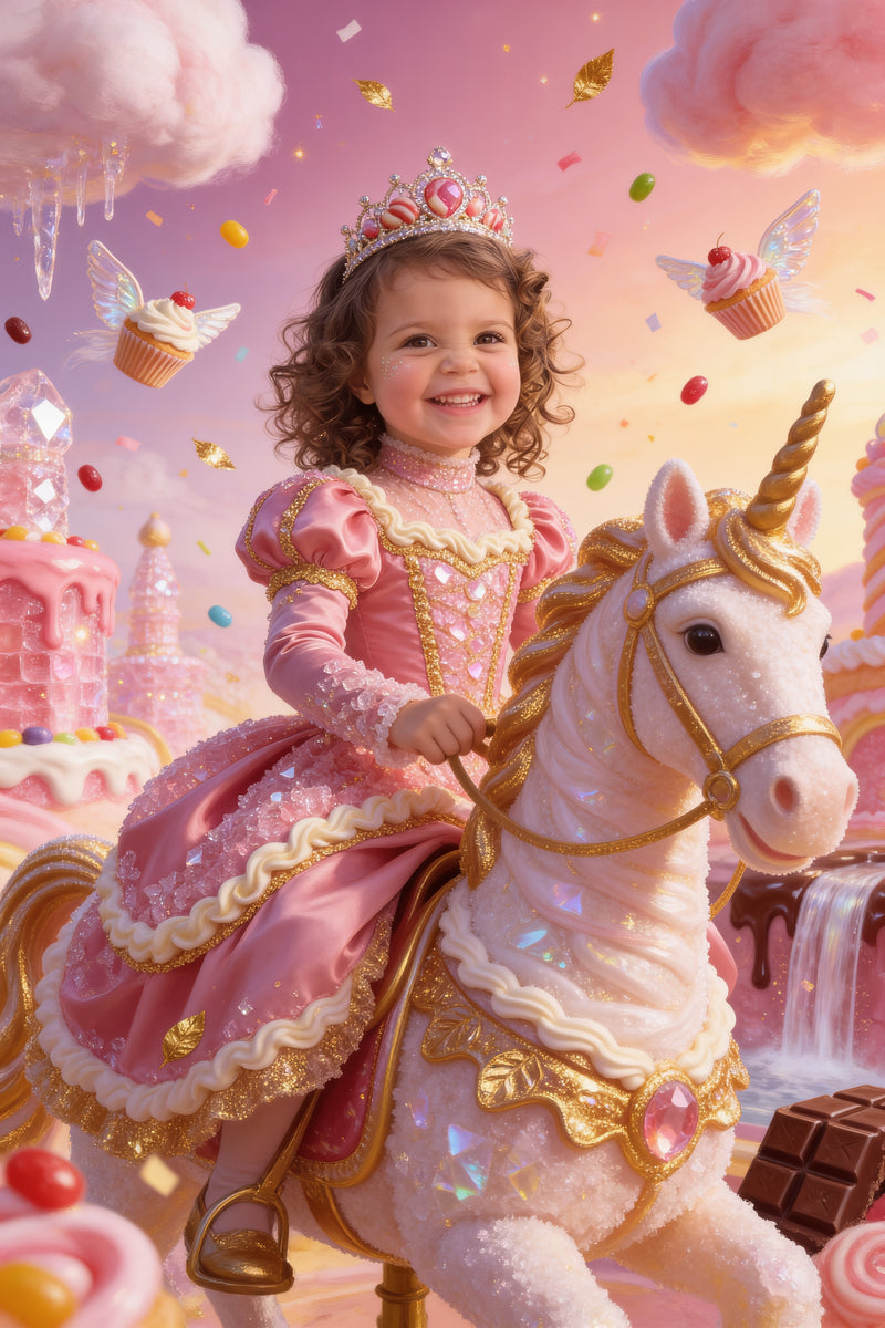 Candy Queen Portrait flat artwork made from an example photo
