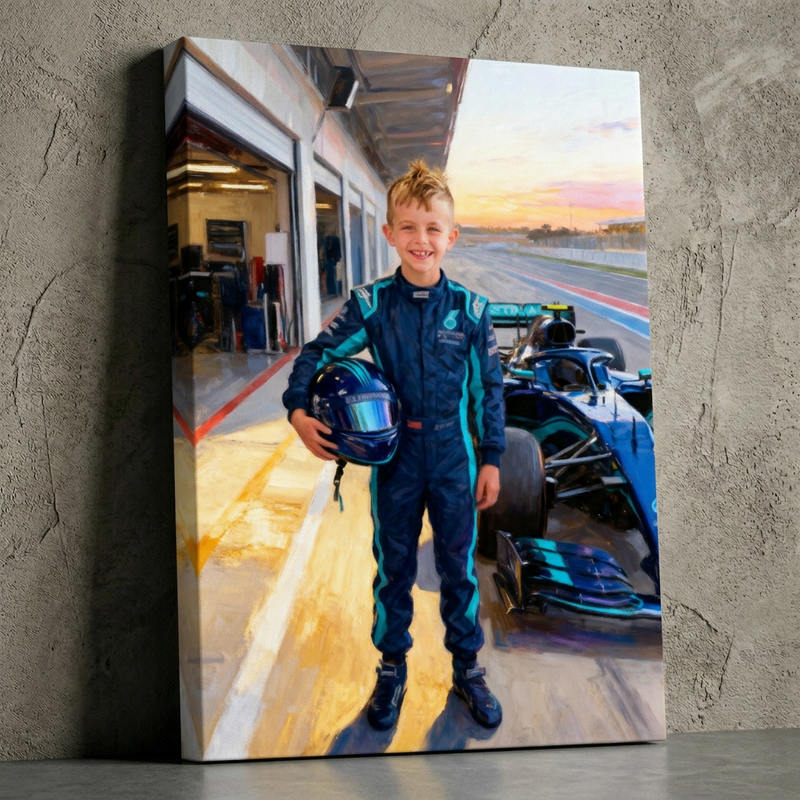 Race Car Pit Lane Portrait
