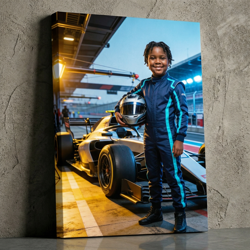 Race Car Pit Lane Portrait