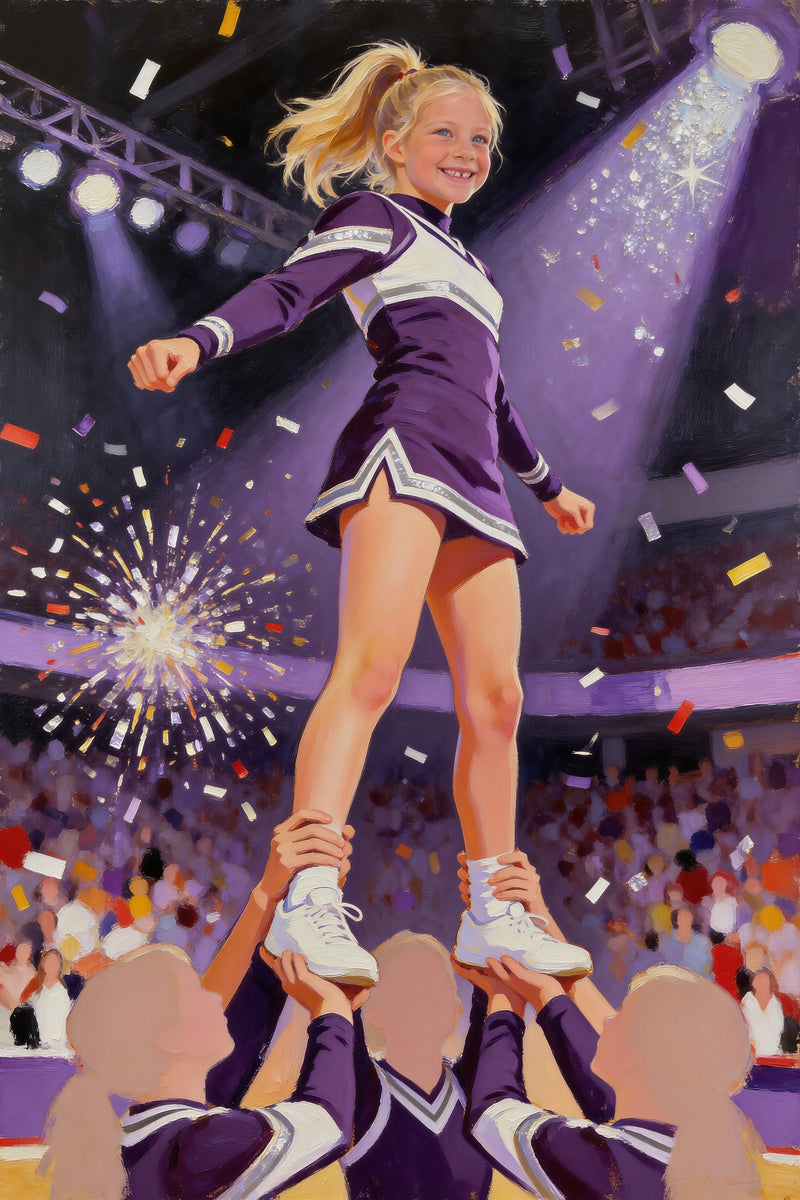 Cheer Champion Portrait flat artwork made from an example photo