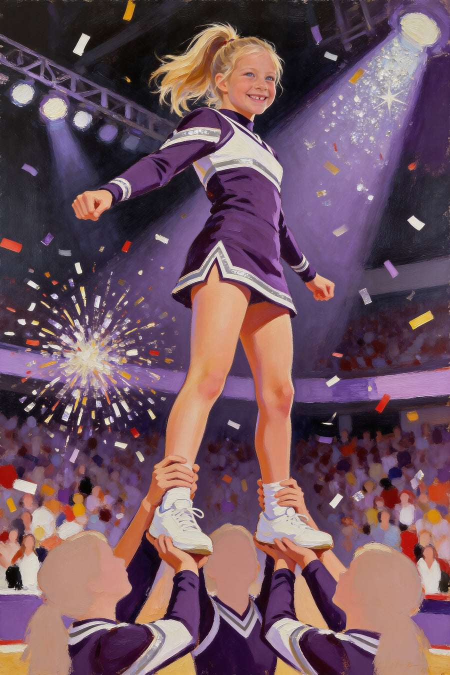 Cheer Champion Portrait flat artwork made from an example photo