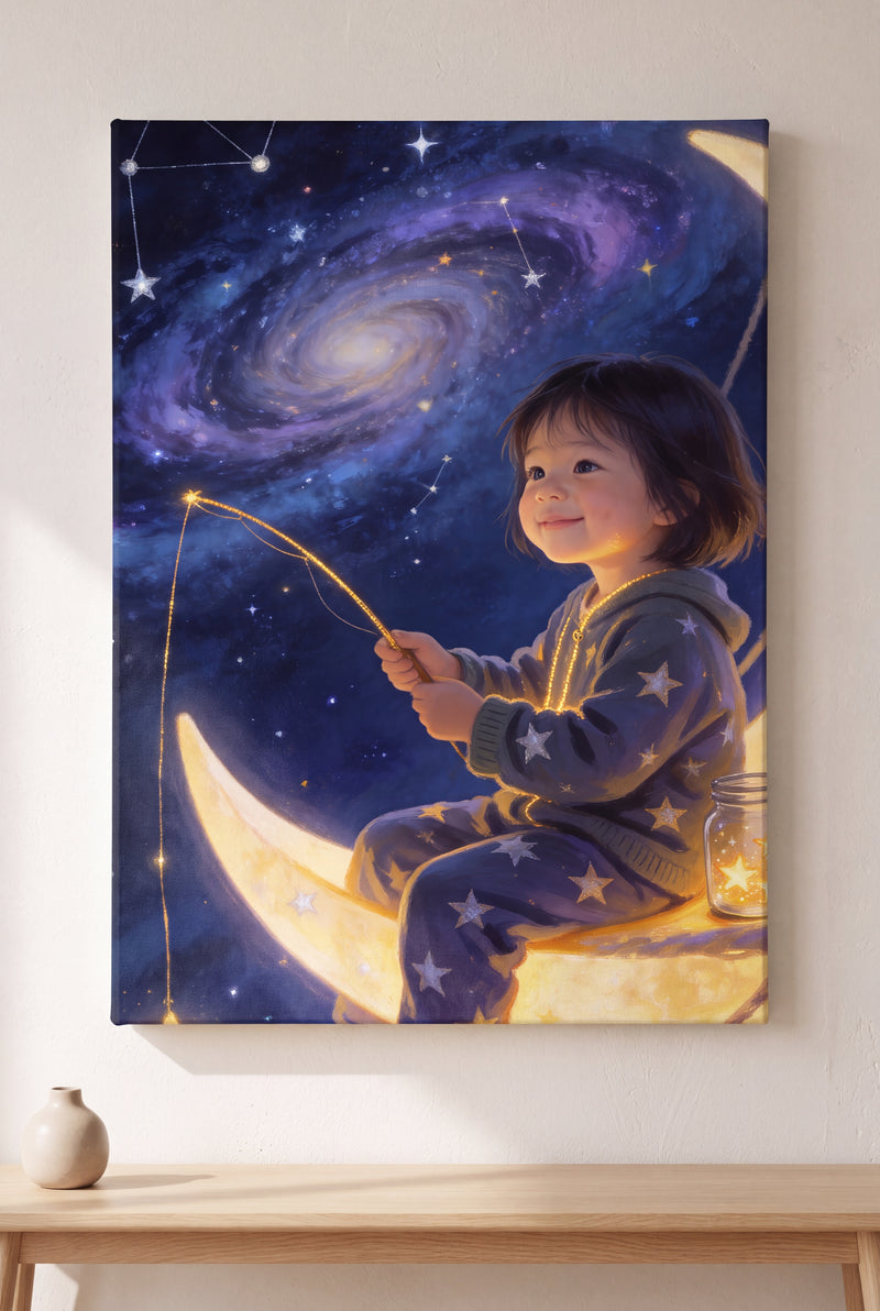 Star Fisher Portrait stretched gallery-wrap canvas on the wall