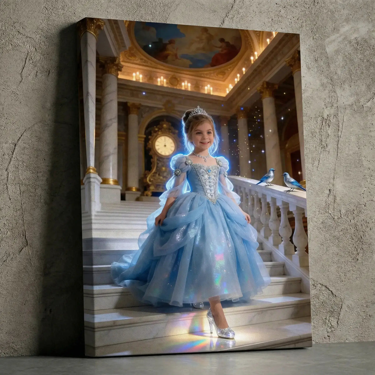 Turn Your Child into a Princess | Custom Blue Fairytale Portrait – Vivido