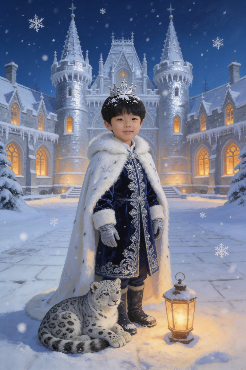 Winter Prince Portrait flat artwork made from an example photo