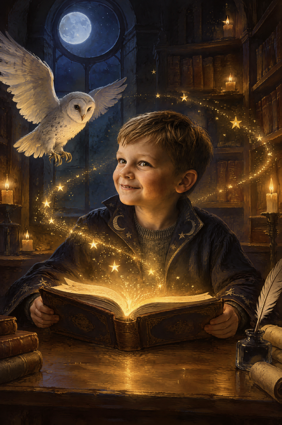 The First Spell Portrait flat artwork made from an example photo