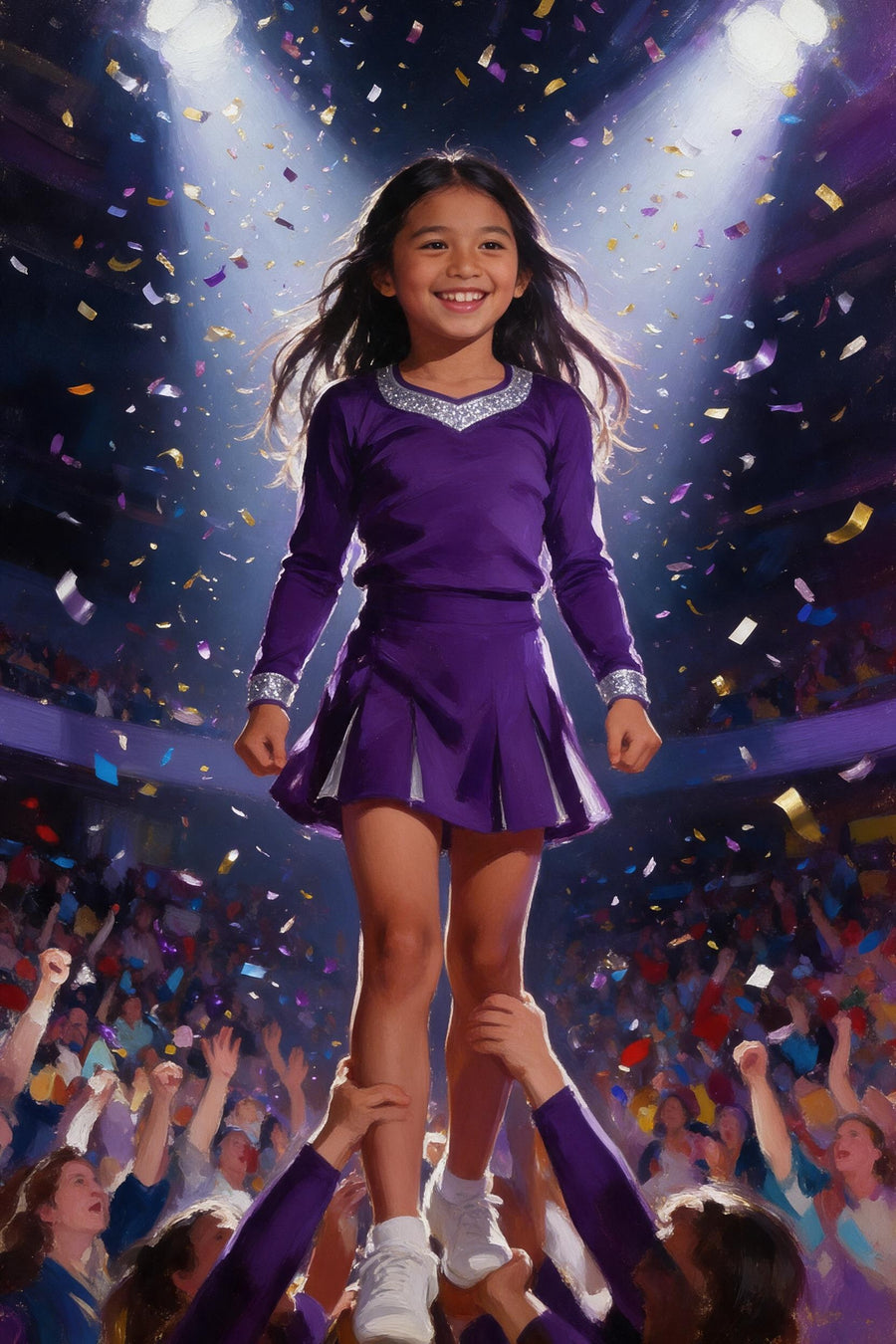 Cheer Champion portrait design made from an example photo
