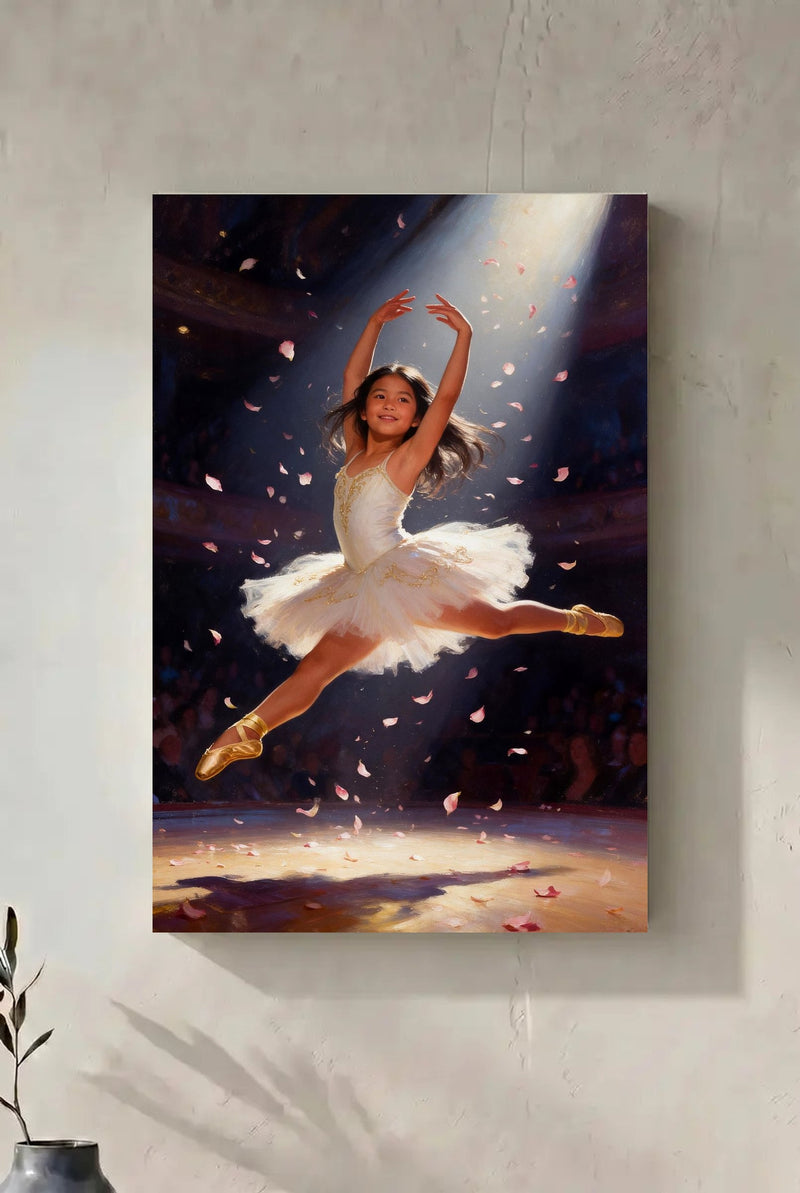 Dance Star portrait as a canvas on the wall