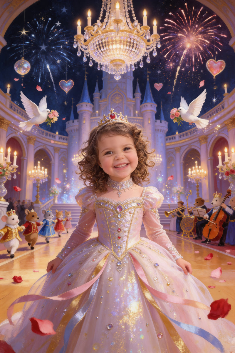 Castle Celebration Portrait flat artwork made from an example photo