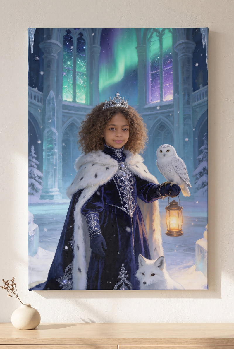 Ice Palace Portrait stretched gallery-wrap canvas on the wall
