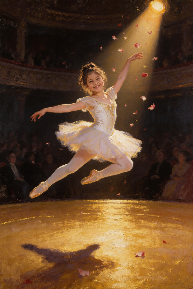 Dance Star Portrait flat artwork made from an example photo