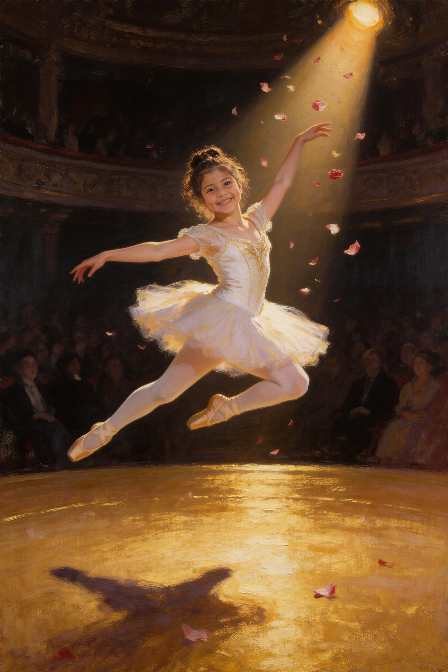 Dance Star Portrait flat artwork made from an example photo