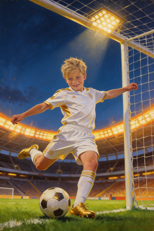 Soccer Legend Portrait flat artwork made from an example photo