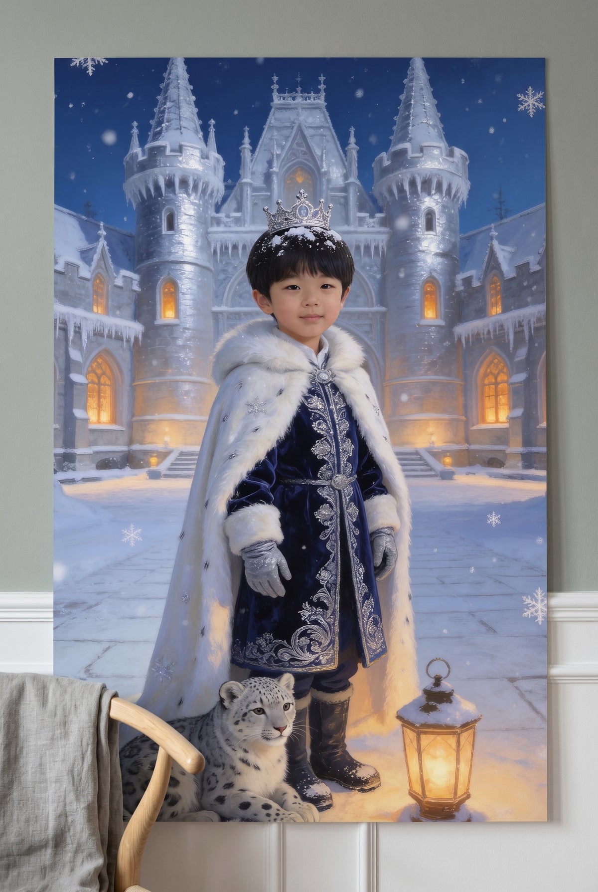 Winter Prince Portrait unframed fine-art paper print on the wall
