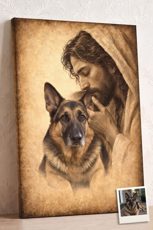 Welcome Home Sepia Pet Memorial Portrait personalized portrait example 2