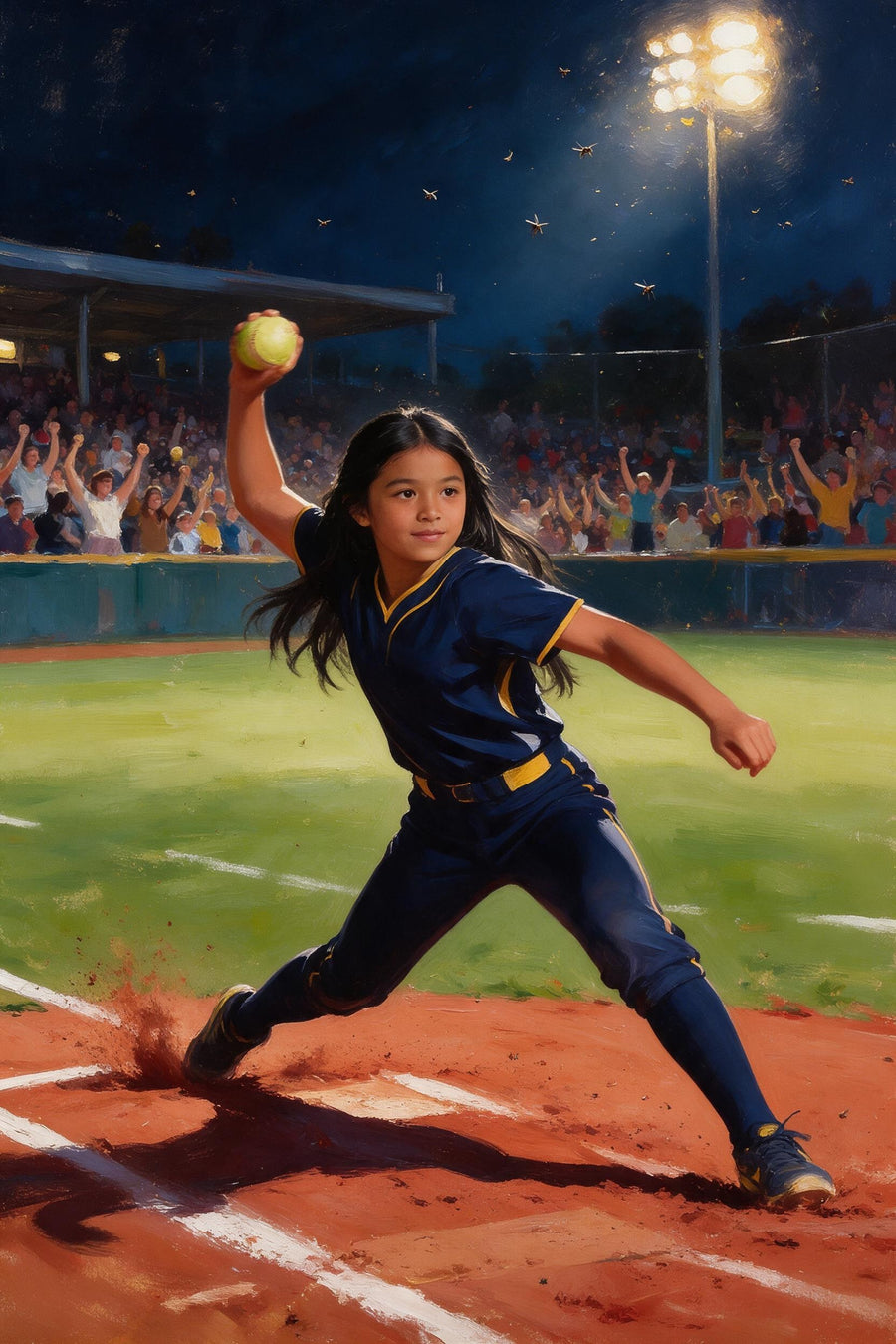 Softball Pitcher portrait design made from an example photo