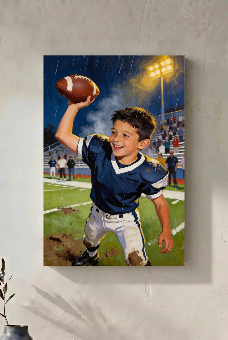 Touchdown Hero portrait as a canvas on the wall