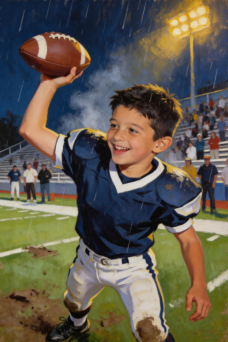 Touchdown Hero portrait design made from an example photo